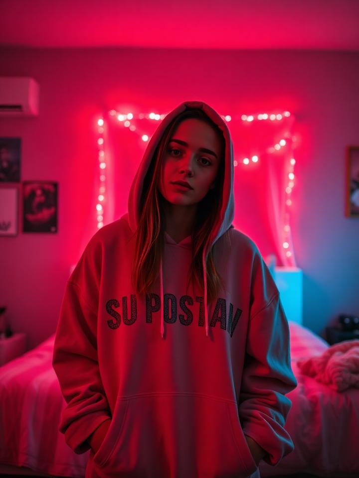 myaa.rose: late night studio glow — third take of the bridge and I think this one is the keeper. new drop lands friday at midnight 🎧